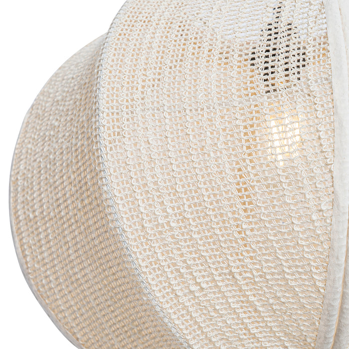 QAZQA Oosterse hanglamp naturel stof 48 cm - Rob