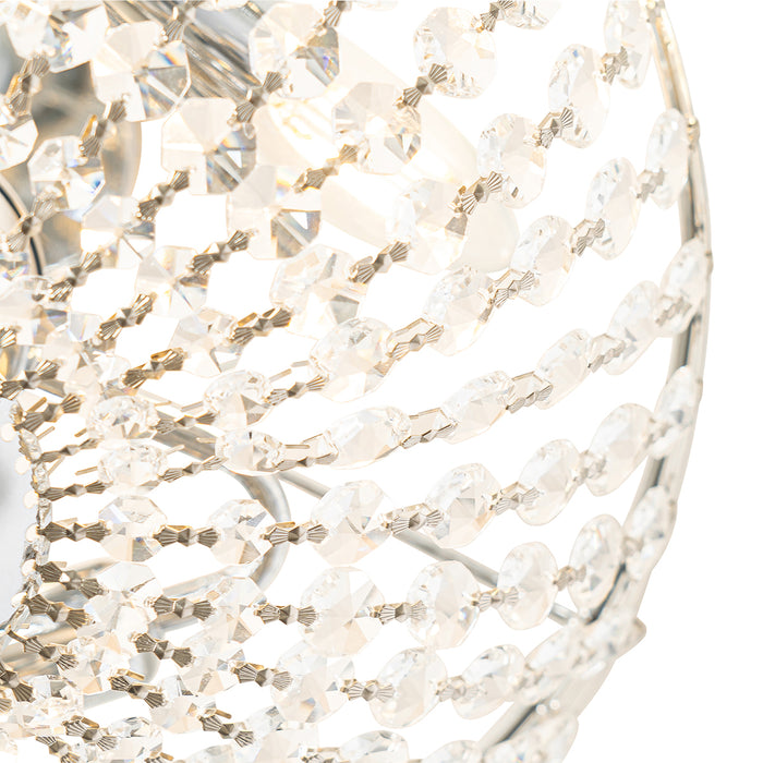 QAZQA Klassieke plafondlamp staal met kristal 3-lichts - Mondrian