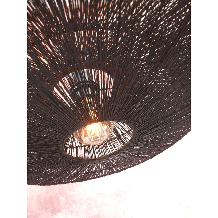 GOOD&MOJO Vloerlamp Iguazu - Bamboe|Jute Zwart - 78x55x176cm