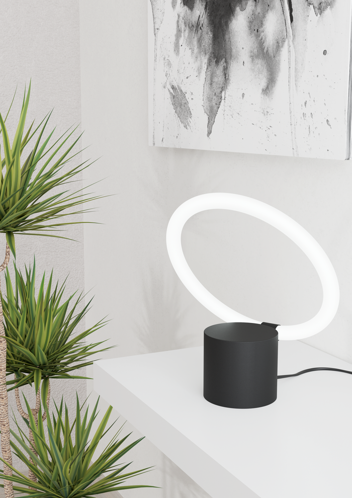 EGLO Caranacoa Tafellamp - LED - 26 cm - Zwart|Wit