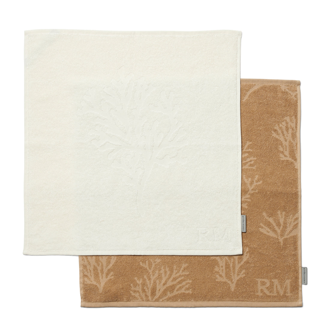 Riviera Maison Keukenhanddoeken 2 stuks, Coral Reef - Beige | Wit