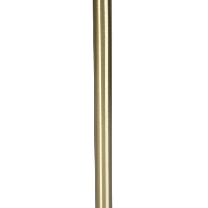 QAZQA Vloerlamp messing met boucle kap wit 50 cm - Simplo