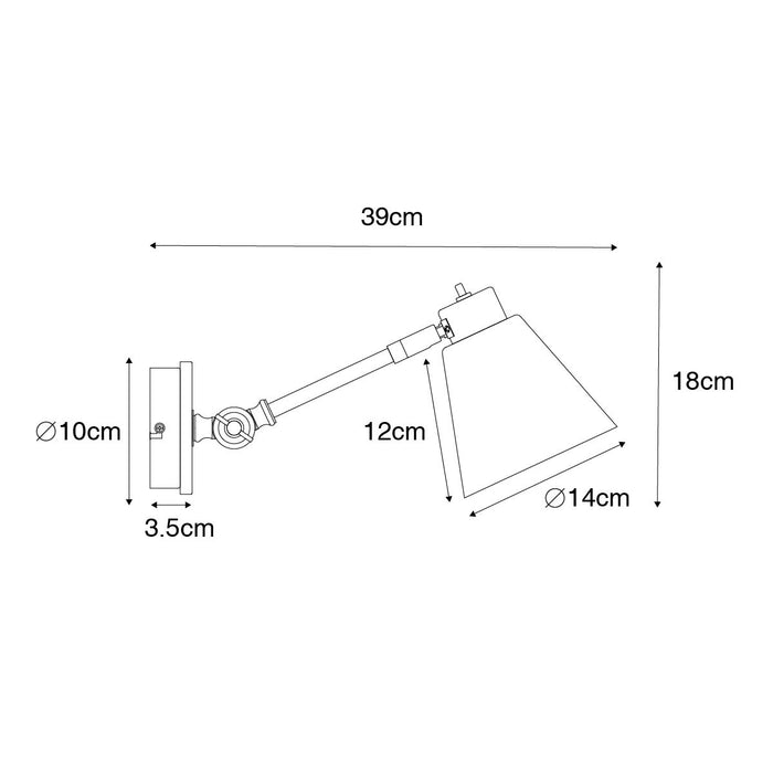 QAZQA Art Deco wandlamp brons met marmer en amber glas - Nina