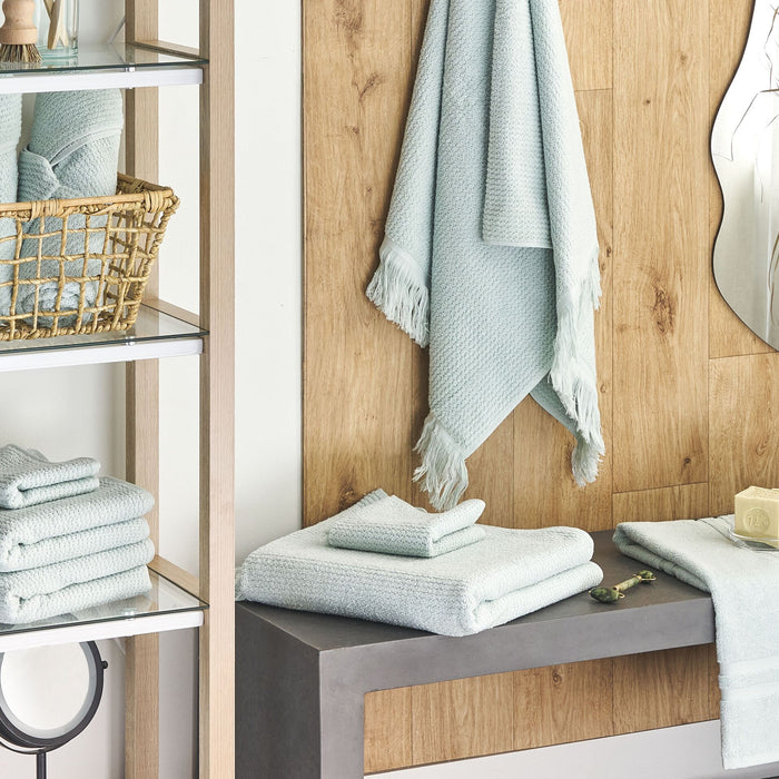 Beliani - ATIU - Handdoek set van 9 - Mintgroen - Katoen