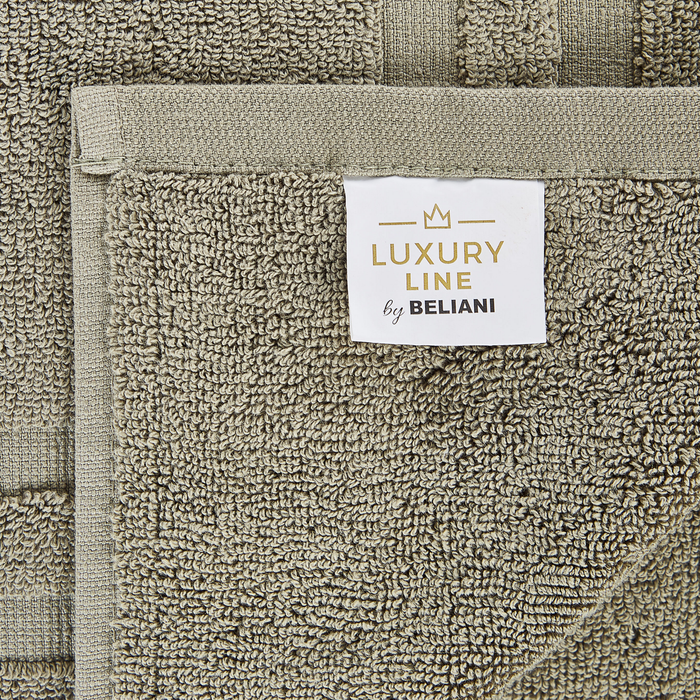 Beliani - MITIARO - Handdoek set van 9 - Olijfgroen - Katoen