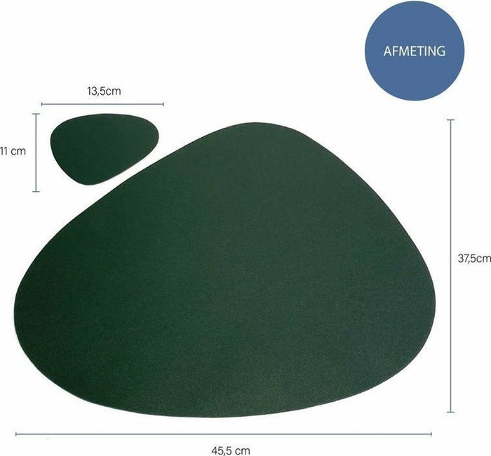 Krumble Placemat set design - 6 stuks - Groen