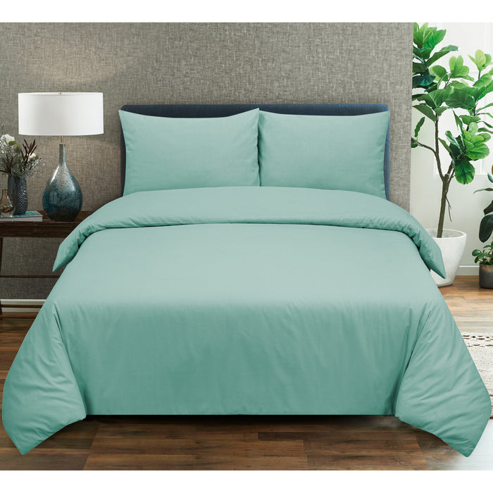 Seashell Dekbedovertrek Uni - 200x200|220cm - mint groen