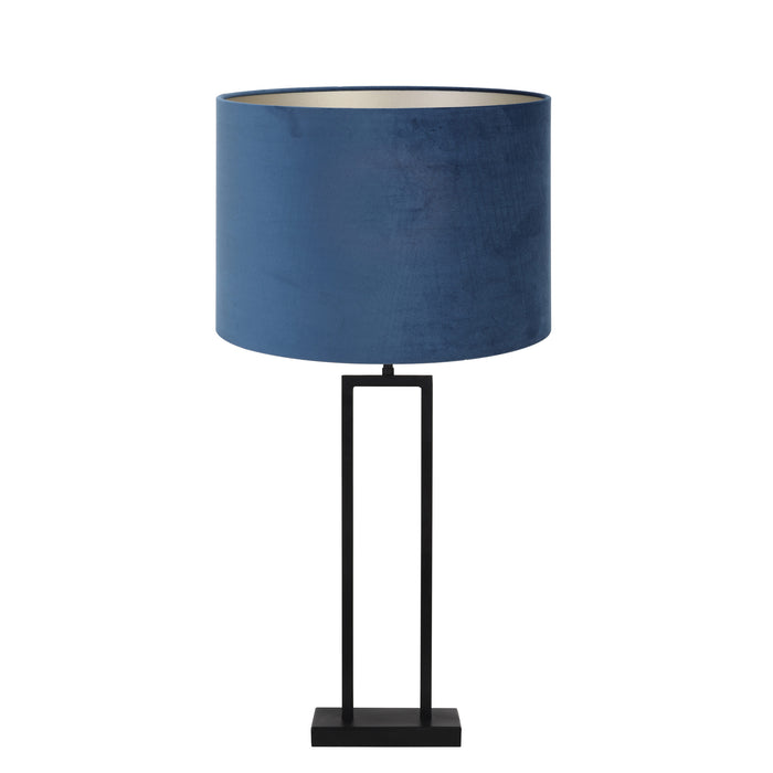 Light & Living Tafellamp Shiva|Velours - Zwart|Blauw - Ø35x84cm