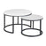 Dimehouse Salontafel set van 2 Trevor marmer wit rond