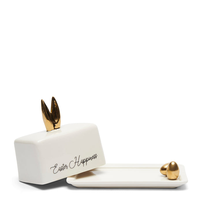 Riviera Maison Botervloot met deksel, paashaas - Easter Happiness