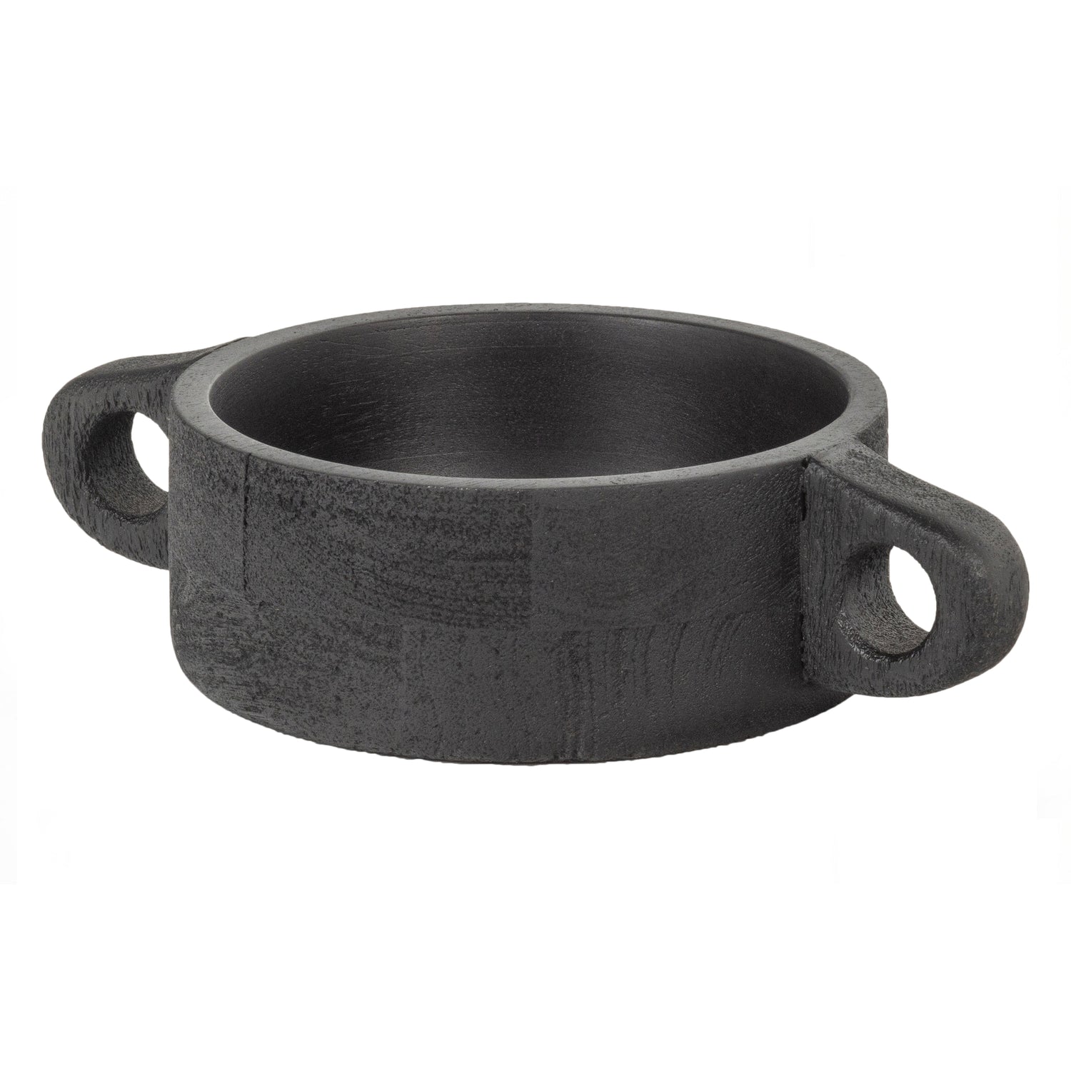 WOOOD Hari Schaal - Mango Hout - Zwart - 7x27x17