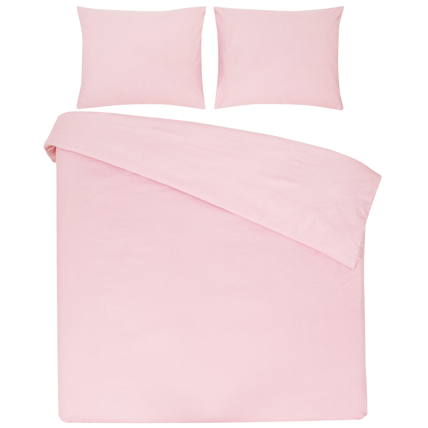 Dekbedovertrek Uni - 140x200|220cm - zacht roze