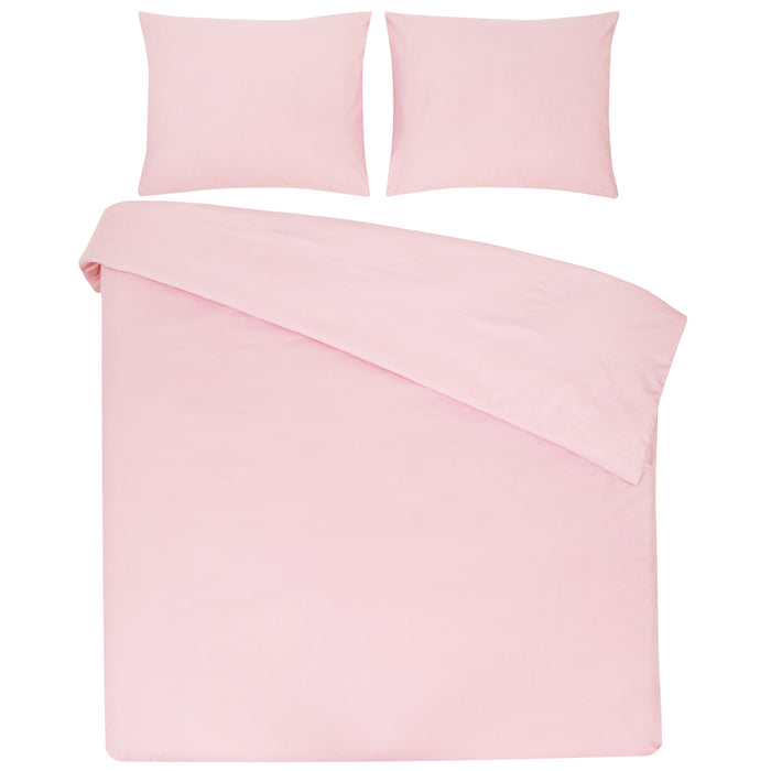 Dekbedovertrek Uni - 140x200|220cm - zacht roze