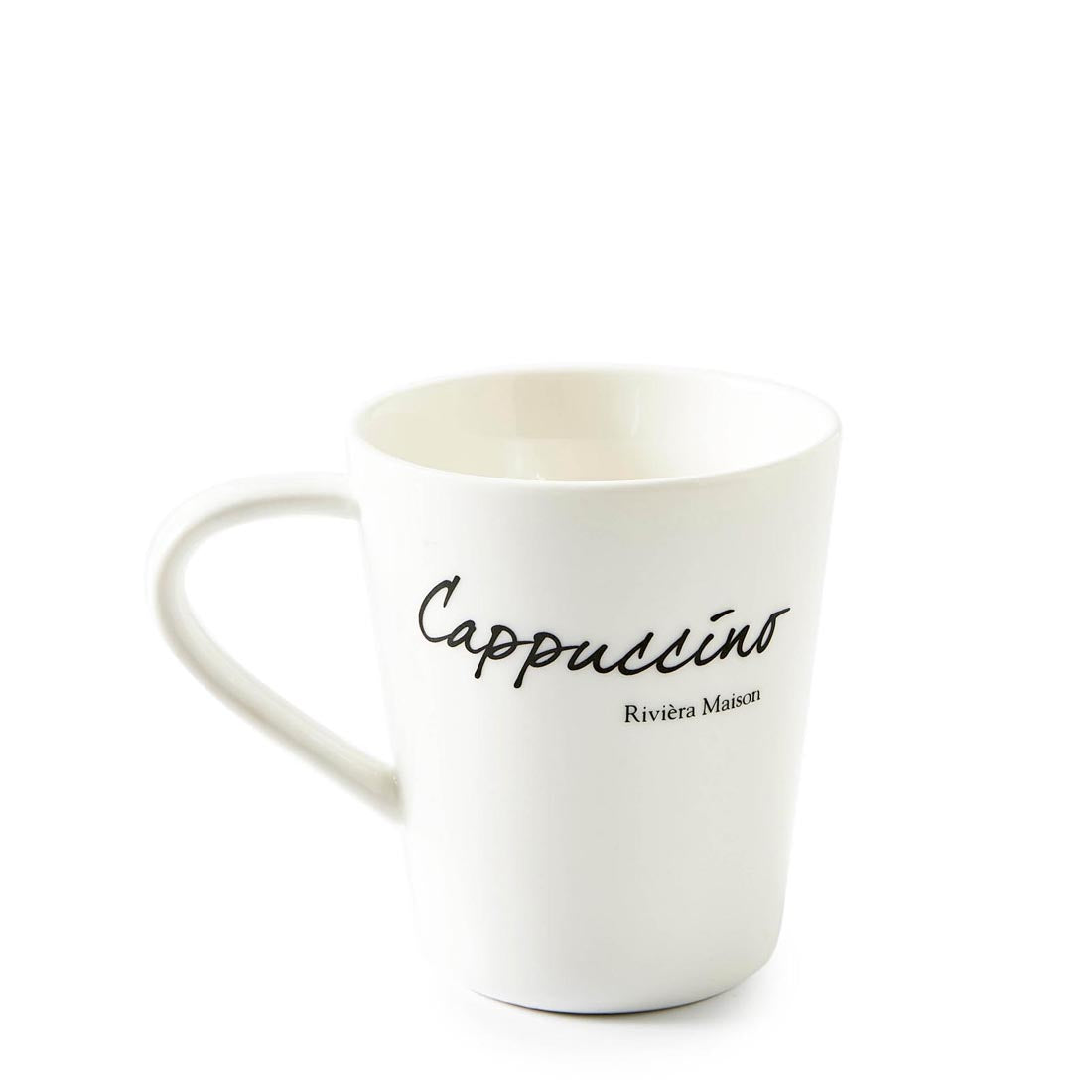 Riviera Maison cappuccino kop met tekst 200 ml - Cappuccino - Wit