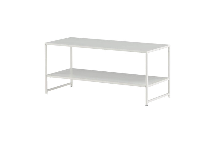 Hioshop Staal salontafel 101,6x43,2cm wit.