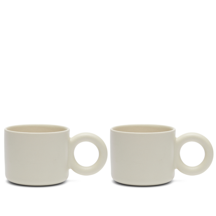 Riviera Maison Mok met oor Marseille 260 ML 2 stuks - Wit - Keramiek