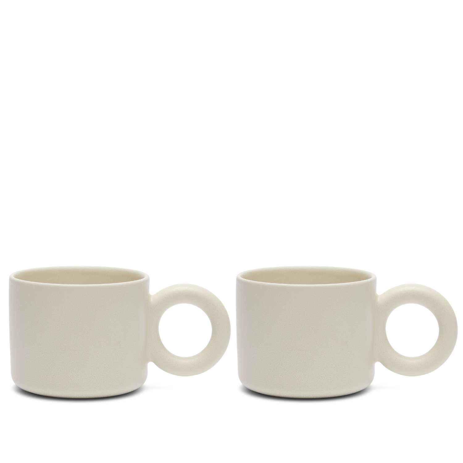 Riviera Maison Mok met oor Marseille 260 ML 2 stuks - Wit - Keramiek