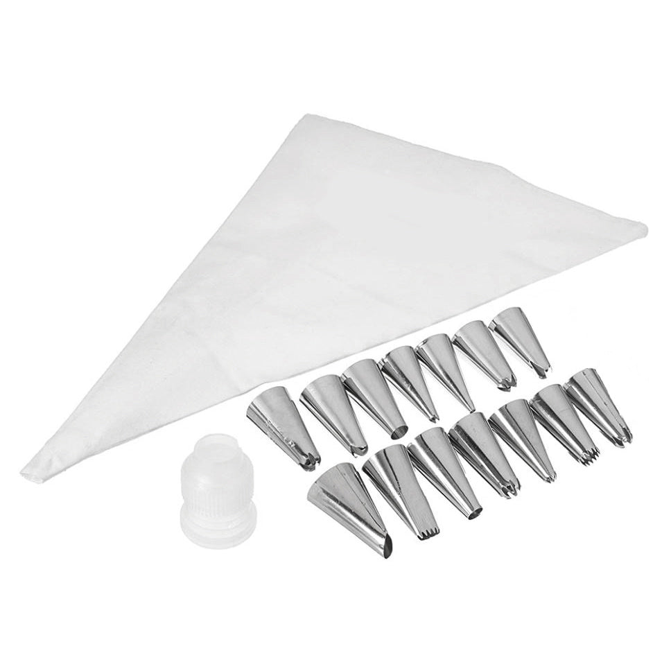 Krumble Slagroom spuitzak met 14 verschillende spuitmondjes