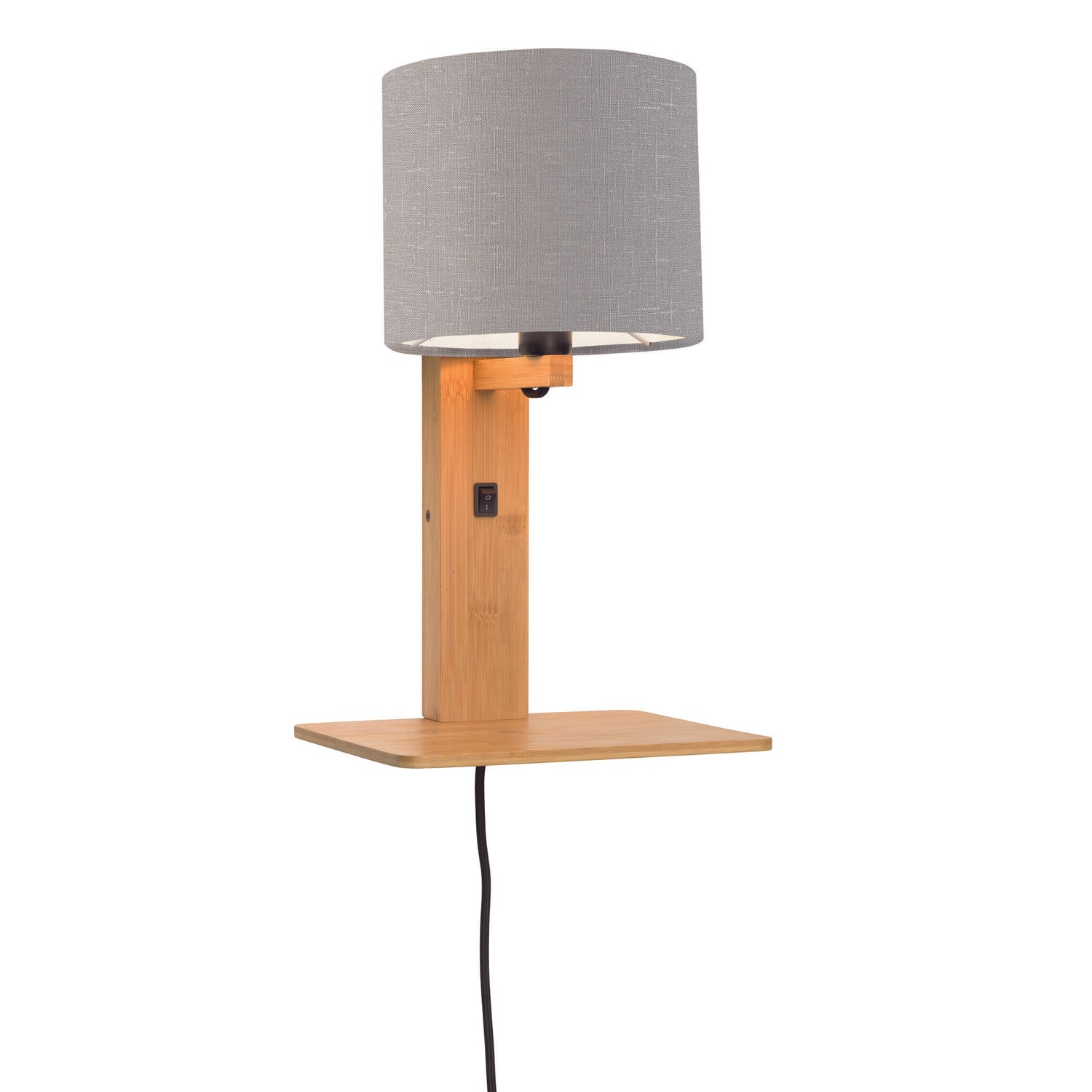 GOOD&MOJO Wandlamp Andes - Bamboe|Lichtgrijs - 19x24x36cm