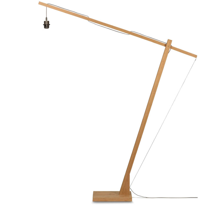 GOOD&MOJO Vloerlamp Java - Bamboe|Zwart - 175x50x207cm