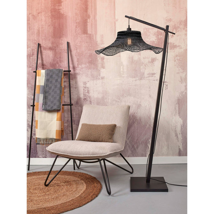 GOOD&MOJO Vloerlamp Ibiza - Bamboe Zwart - 83x65x176cm