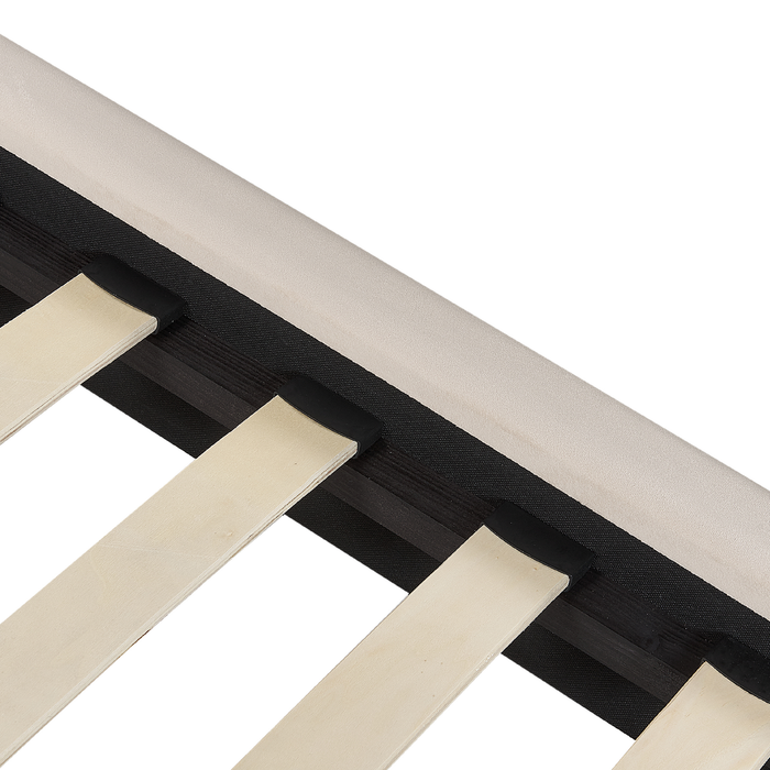 Beliani - FORBACH - Tweepersoonsbed - Beige - 180 x 200 cm - Fluweel