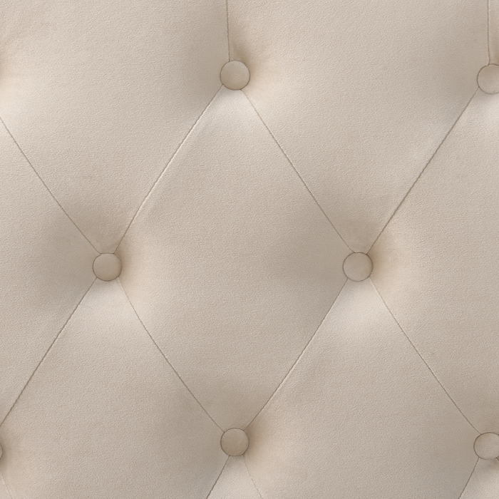 Beliani - FORBACH - Tweepersoonsbed - Beige - 180 x 200 cm - Fluweel