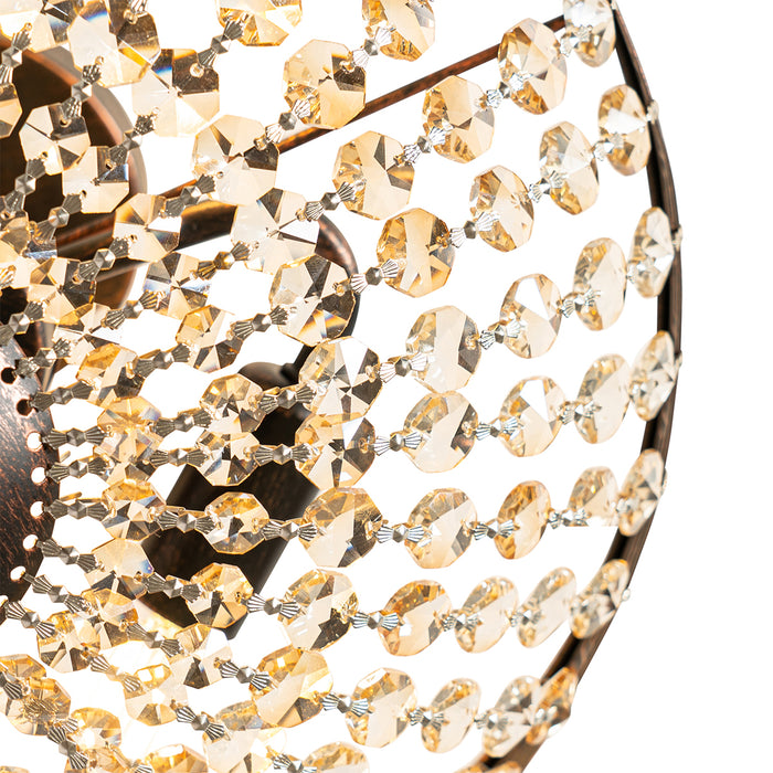 QAZQA Klassieke plafondlamp brons en kristal 3-lichts - Mondrian