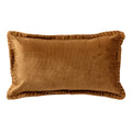 Velvet Kussen Gold Brown – Bruin|Goud 30 x 50 cm (incl. vulling)