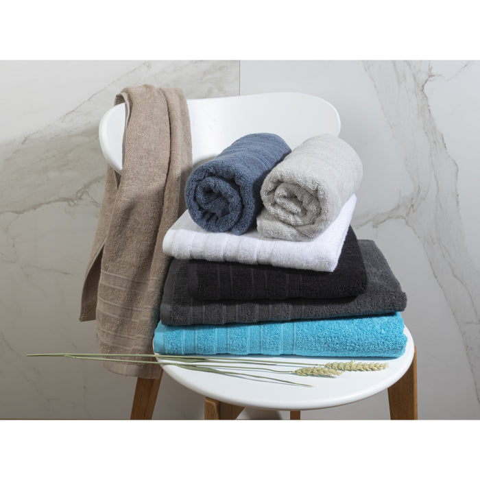 Seashell Luxor Gastendoekjes - Licht Grijs - 6 stuks - 30x50cm