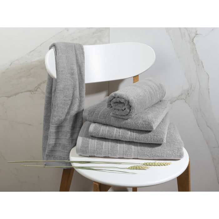 Seashell Luxor Gastendoekjes - Licht Grijs - 6 stuks - 30x50cm