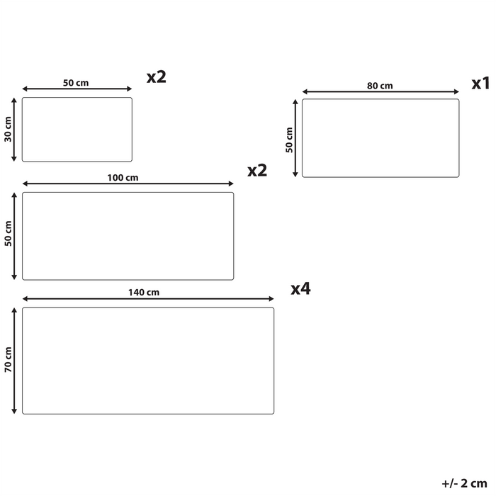 Beliani - MITIARO - Handdoek set van 9 - Mintgroen - Katoen