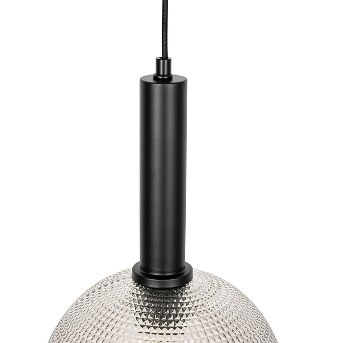 QAZQA Design hanglamp zwart met smoke glas - Chico