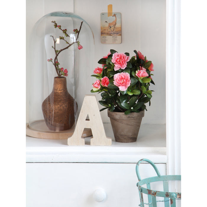 Mica Decorations Azalea Kunstplant - H27 x Ø20 cm - Perzik