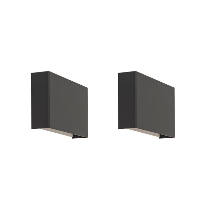 QAZQA Set van 2 moderne wandlampen zwart - Otan