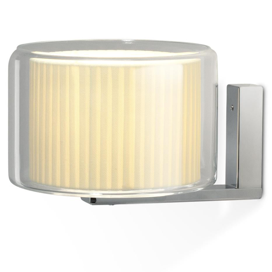 Marset Mercer A wandlamp naturel geribbeld katoen