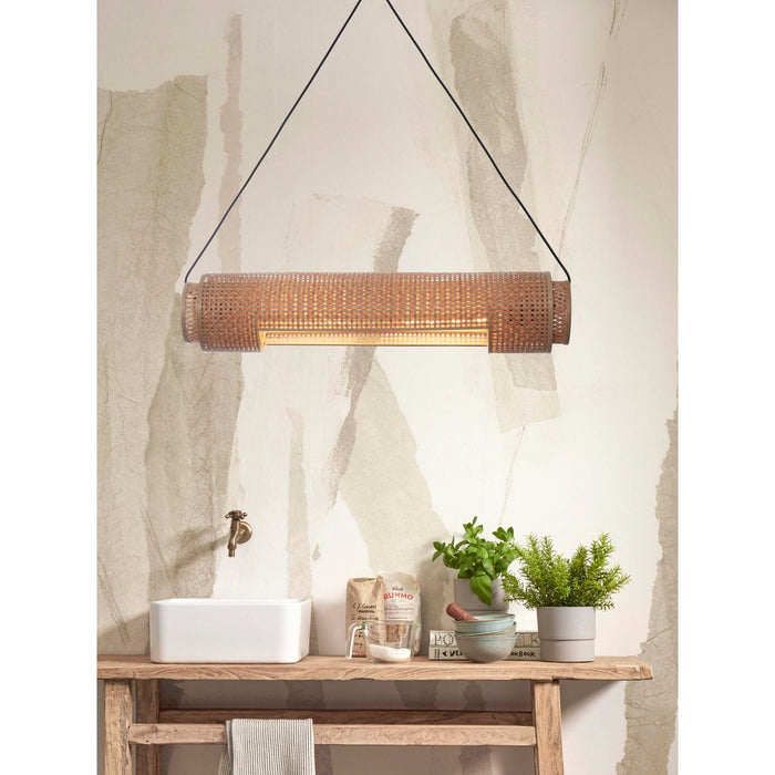 GOOD&MOJO Hanglamp Bhutan - Bamboe - 85x15x15cm
