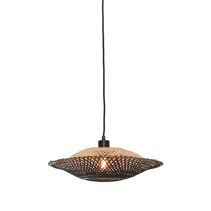 GOOD&MOJO Kalimantan Hanglamp Plat - Ø44cm - Zwart