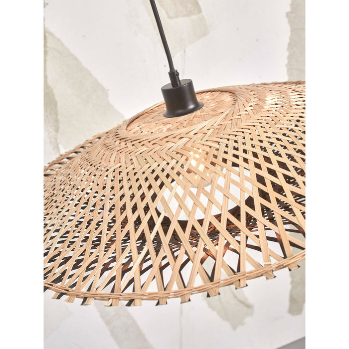 GOOD&MOJO Kalimantan Hanglamp Plat - Ø44cm - Zwart