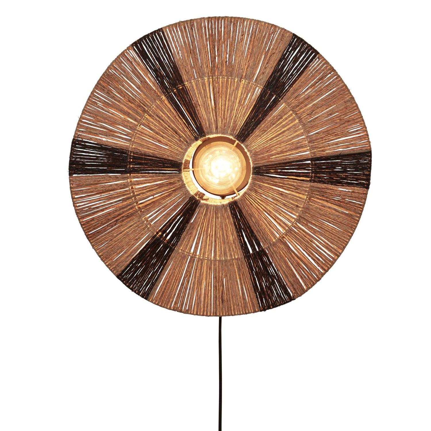 GOOD&MOJO Wandlamp Iguazu - Jute|Zwart - Ø55cm