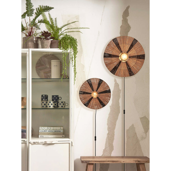 GOOD&MOJO Wandlamp Iguazu - Jute|Zwart - Ø55cm