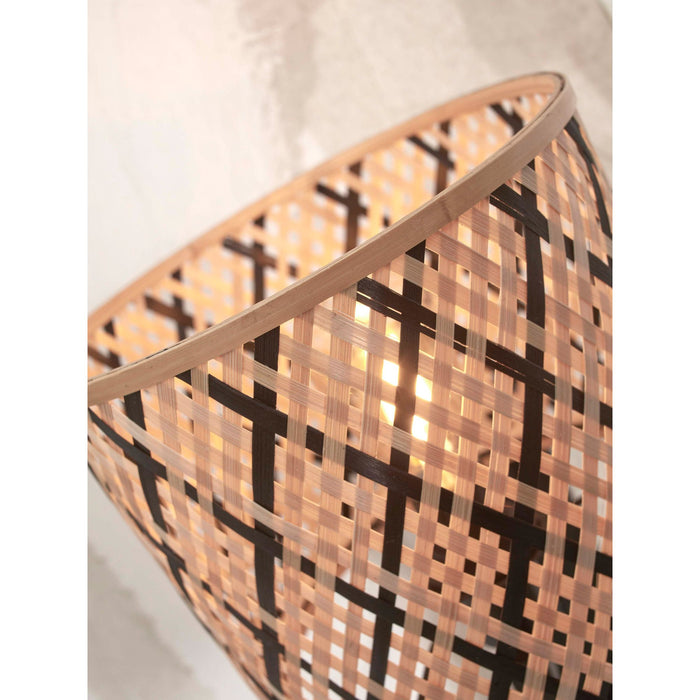 GOOD&MOJO Wandlamp Java - Bamboe|Zwart - 30x22x52cm