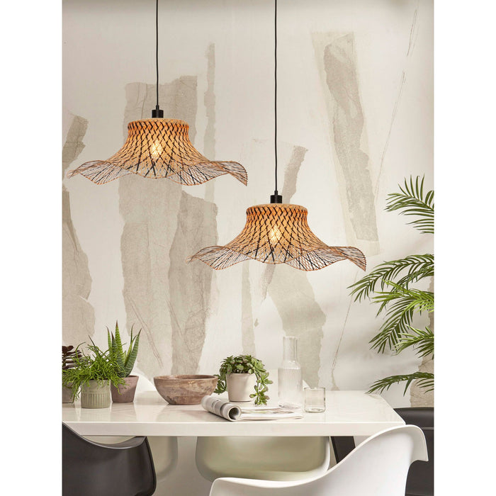 GOOD&MOJO Hanglamp Ibiza - Bamboe|Zwart - 65x65x20cm