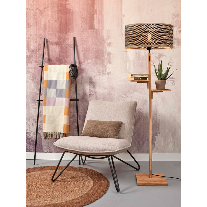 GOOD&MOJO Vloerlamp Java - Bamboe|Zwart - Ø50x158cm