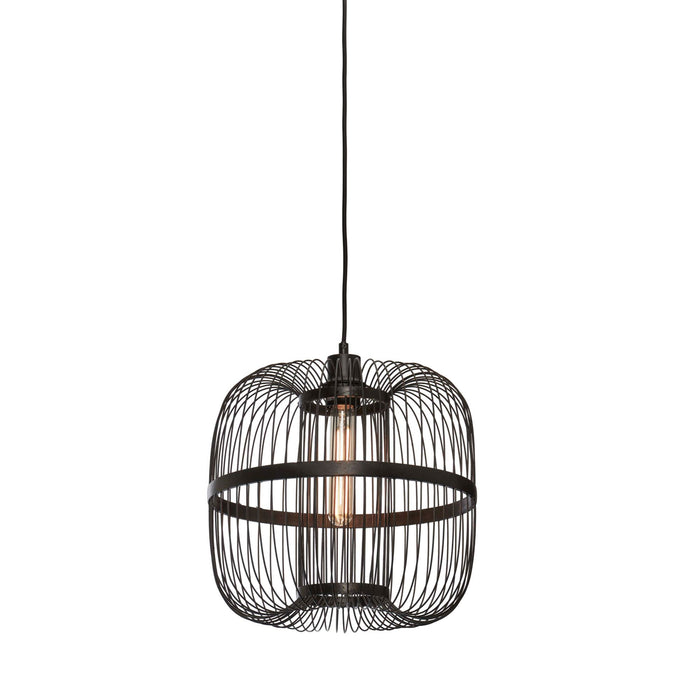 GOOD&MOJO Hanglamp Hokkaido - Bamboe Zwart - Ø25cm