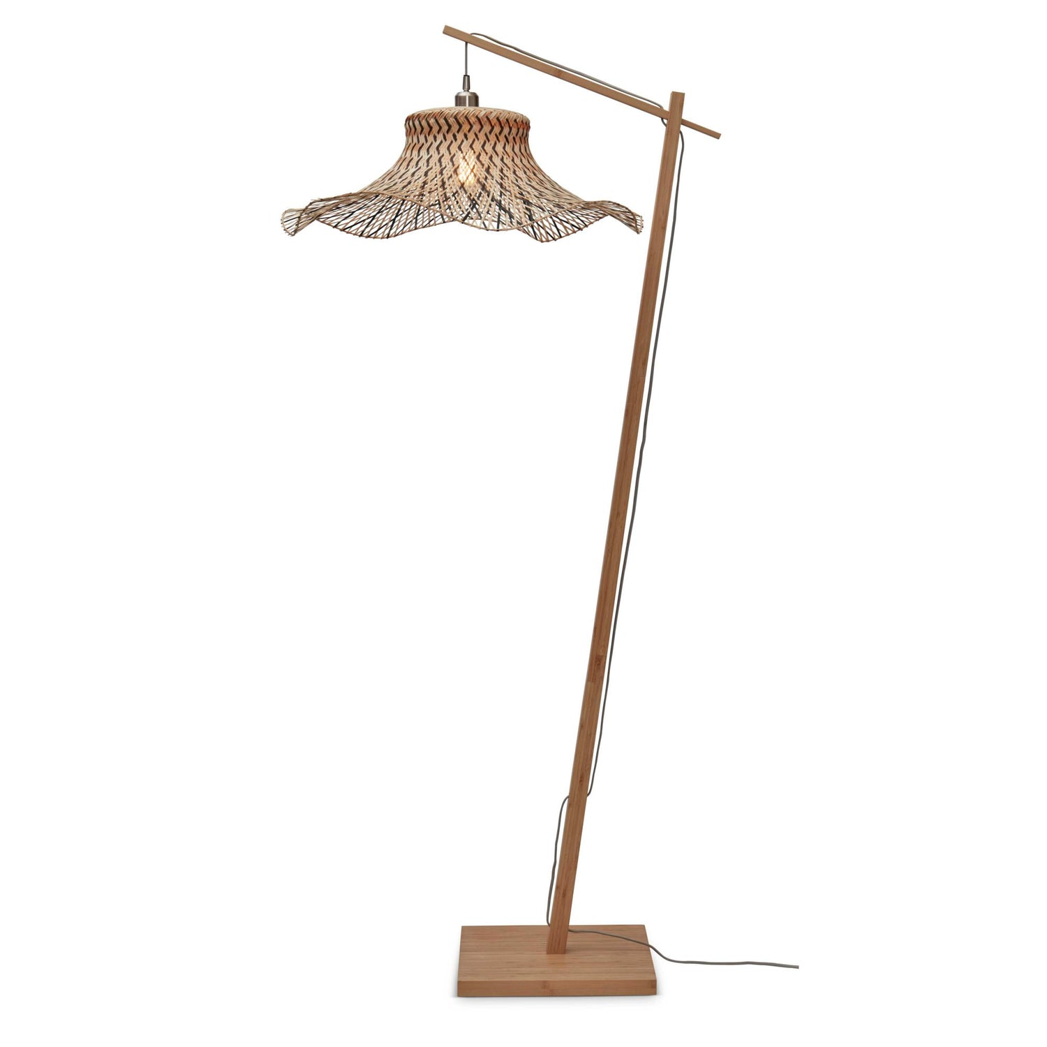 GOOD&MOJO Vloerlamp Ibiza - Bamboe|Zwart - 83x65x176cm
