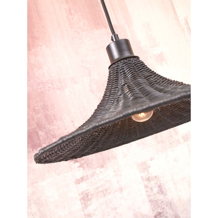 GOOD&MOJO Hanglamp Borabora - Rotan Zwart - Ø40cm
