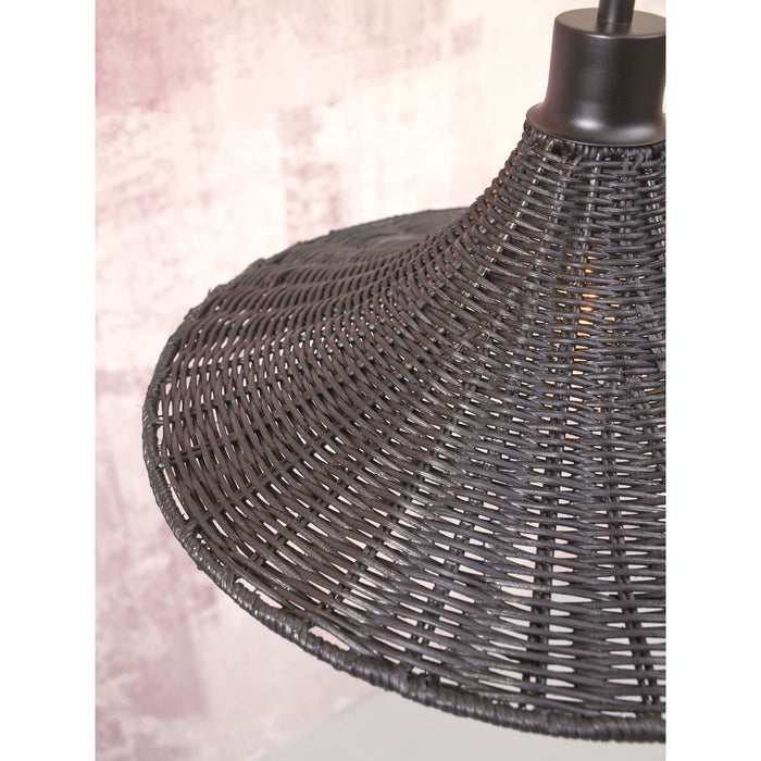 GOOD&MOJO Hanglamp Borabora - Rotan Zwart - Ø40cm