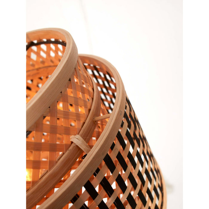 GOOD&MOJO Vloerlamp Bhutan - Zwart|Bamboe - Ø25x130cm