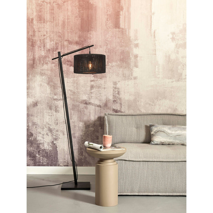 GOOD&MOJO Vloerlamp Iguazu - Bamboe|Jute Zwart - 57x31x150cm